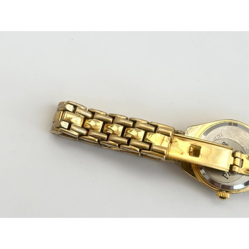 Vanity Fair Rhinestone Framed Gold T Stretch Vintage Wristwatch - 19mm - WORKS! - Picture 14 of 16
